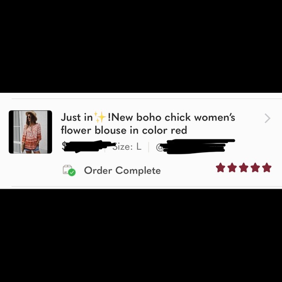 (Last 1) ✨!New boho chick women’s flower blouse in color red - Picture 2 of 6